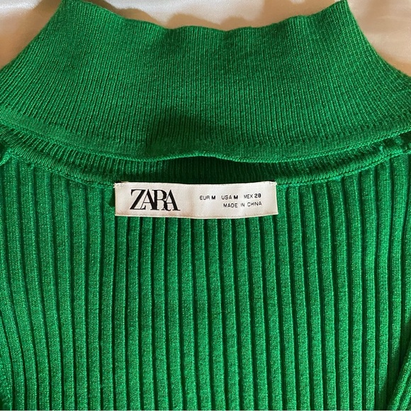 Zara Bodycon Cut-Out Knit Sweater Crop Top - Picture 9 of 9